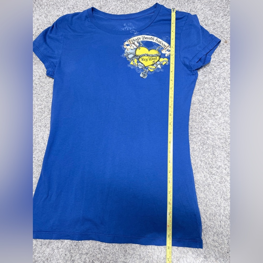 Hog’s Breath Saloon Key West Blue Baby Tee USA XL Y2K - Picture 8 of 10